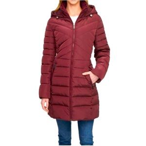 Kenneth Cole Coat Long Down Jacket Puffer Hood